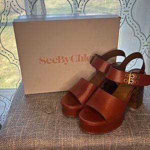 See by Chloe Platform Leather Sandal